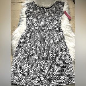 Black and White Flower Dress